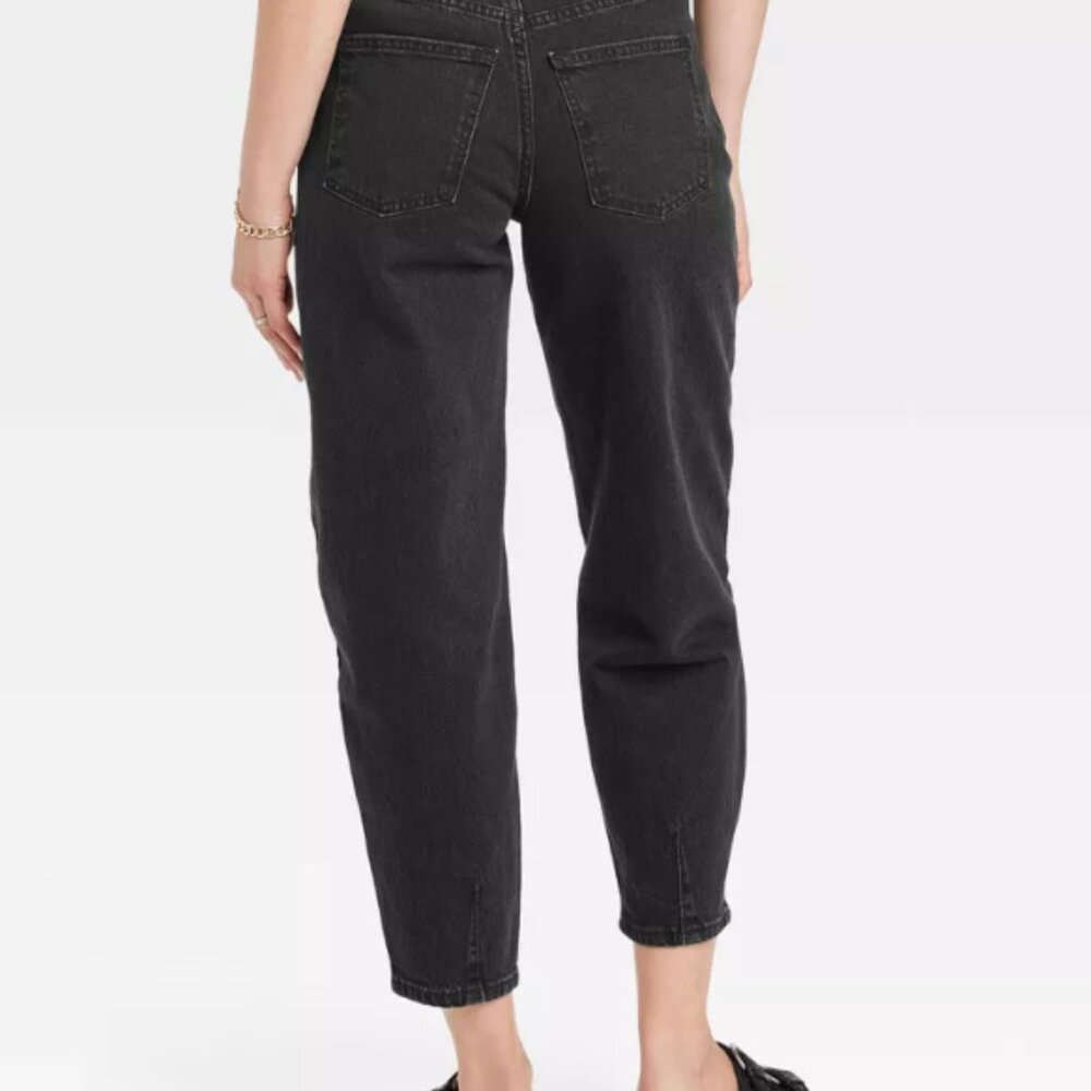 Black Denim Mom Jeans | High Waist - Picture 9 of 9